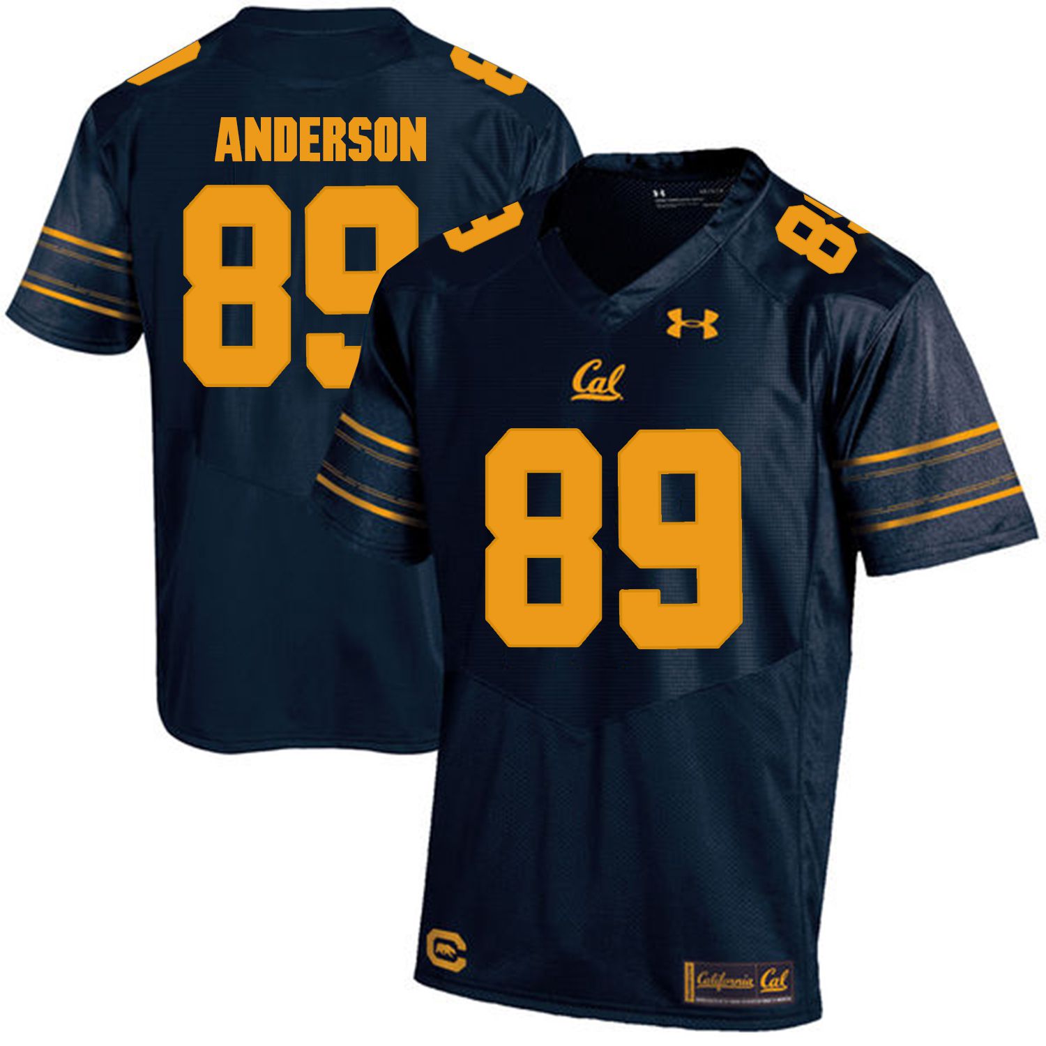 Men California Golden Bears #89 Stephen Anderson Dark blue Customized NCAA Jerseys1